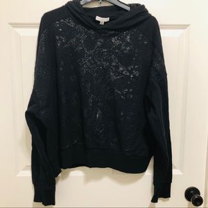 Socialite Black Snakeskin Print Hoodie XL